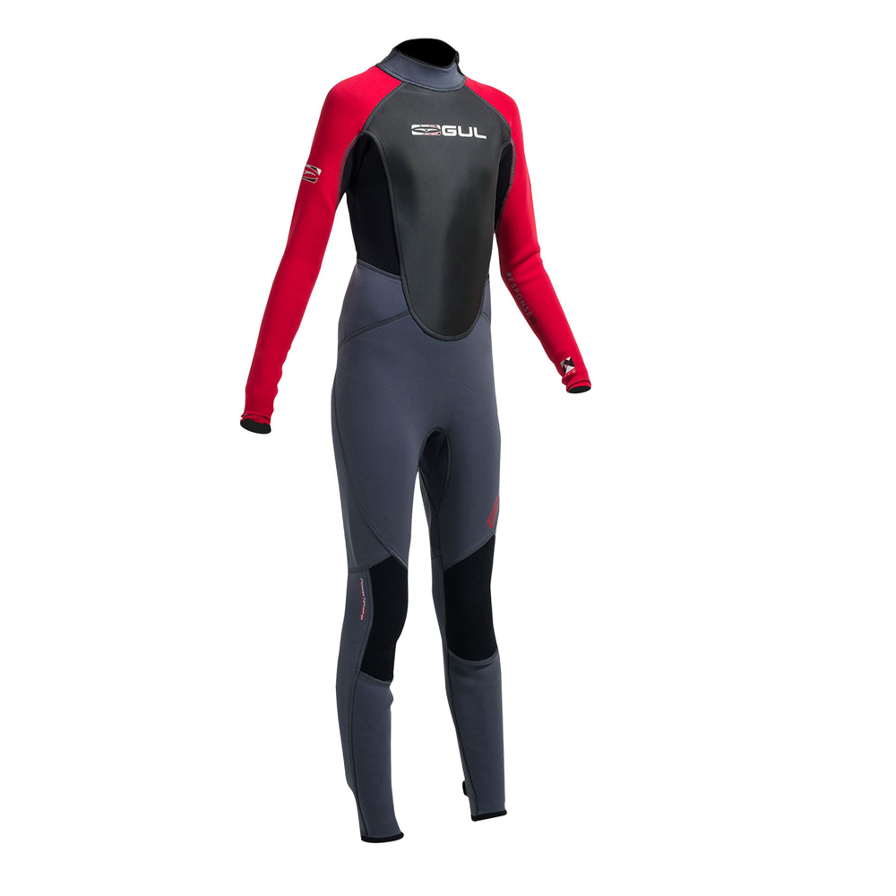 Gul Response Junior 3/2 Flatlock Wetsuit (Graphite/Red) Gwithian