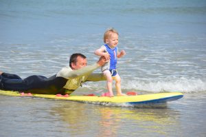 childs surfing lessons in cornwall