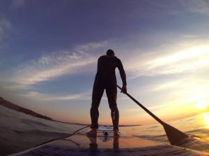 SUP surfing session at Sunset