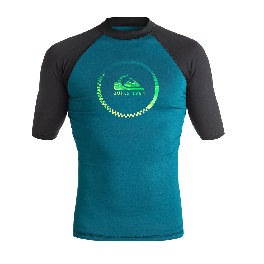 Quiksilver Active Short Sleeve Rash Vest (XBBK) Gwithian Academy of