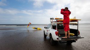Lifeguards at the beach - RNLI Photo: Nigel Millard