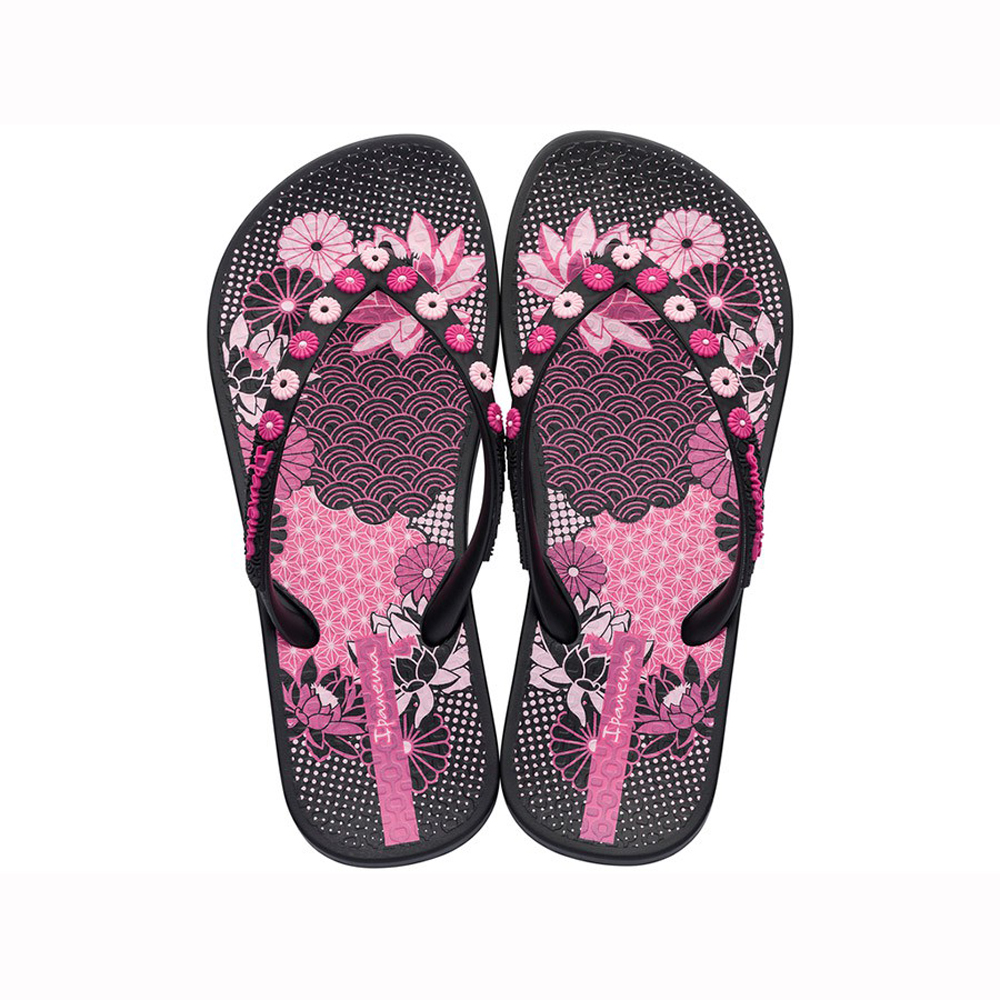 Ipanema Kids Anatomica Lovely Flip Flops (Black) - Gwithian Academy of