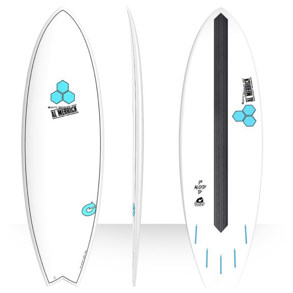 Channel Islands Al Merrick Torq Pod Mod Surfboard (White - Pinline)