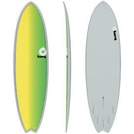 Torq 6'10 Mod Fish Surfboard (Grey/Yellow/Green)