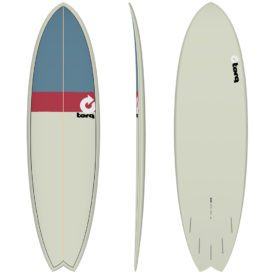 Torq 6'10 Fish Surfboard (Sand/Red/Grey)