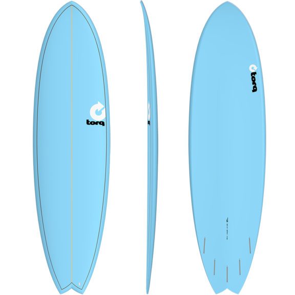Torq 7'2 Fish Surfboard (Blue/Pinline)