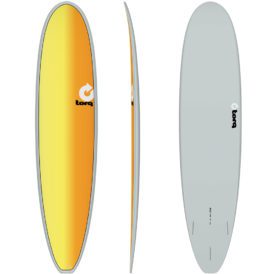 Torq 8'0 Mini Longboard Surfboard (Grey/ Orange Yellow Fade)
