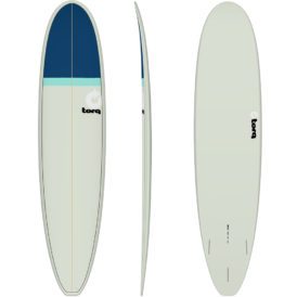 Torq 8'0 Mini Longboard Surfboard (Stone/Seagreen/Navy Blue)
