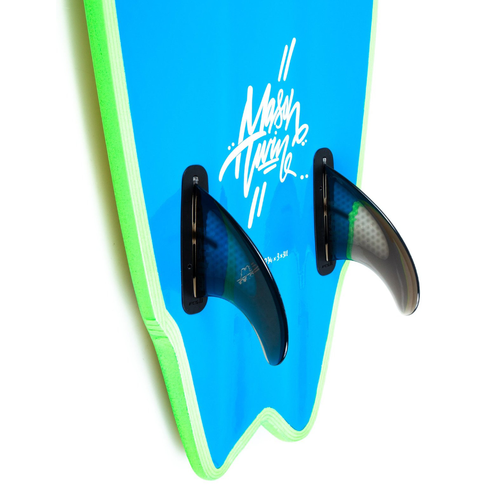 Softech Mason Twin FCS II Surfboard Lime//Yellow 5/'6